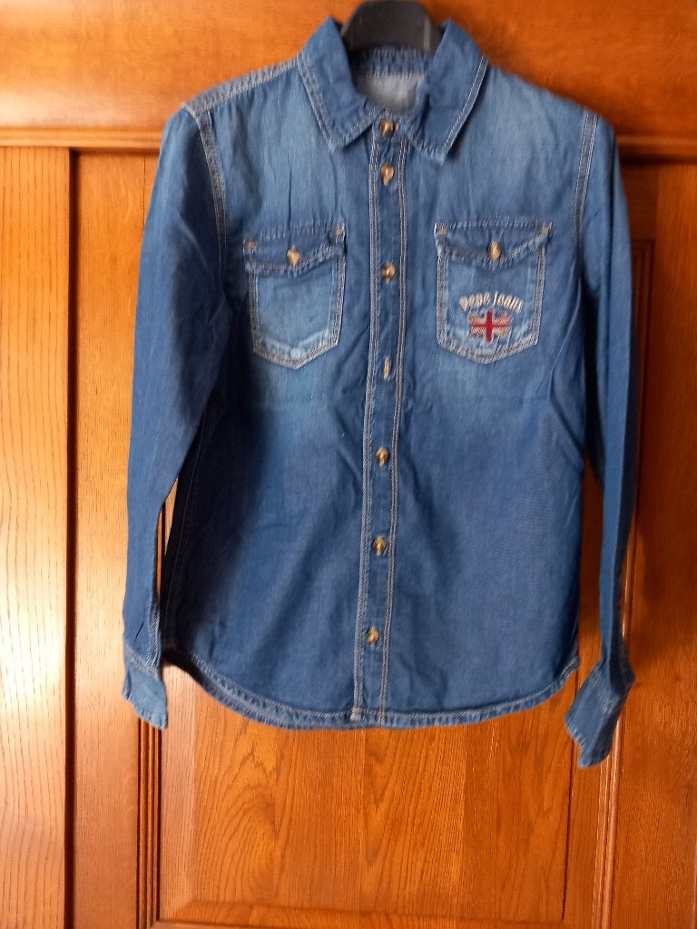 PEPEJEANS - chemise en jeans - L.M. - taille 12 ans, Envoi, Comme neuf, PEPE JEANS, Garçon