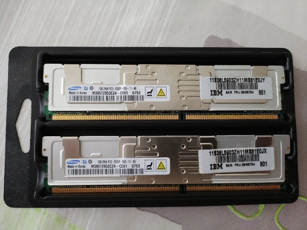 Mémoire RAM 1Gb DDR2 5300F ECC IBM:39M5784, Enlèvement ou Envoi, Serveur, Utilisé, DDR2