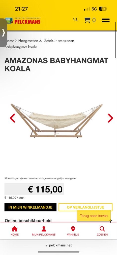 Hamac nacelle pour bébé, Enlèvement, Comme neuf, Berceau