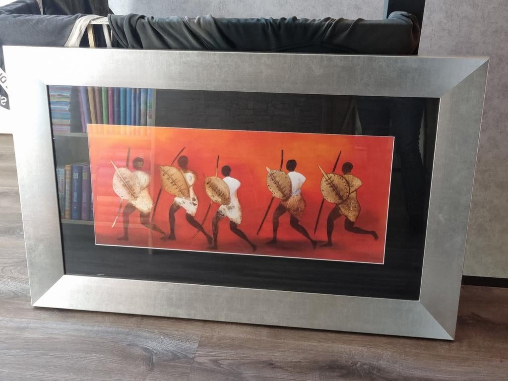 Schilderij met Afrikaans thema, Antiek en Kunst, Ophalen