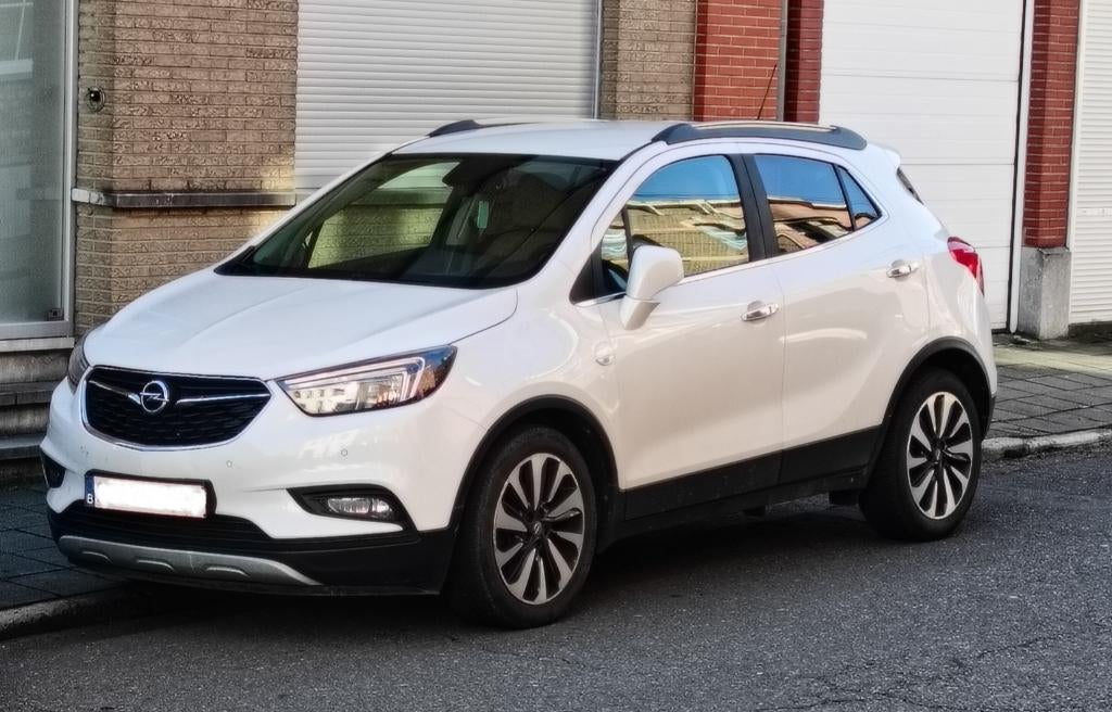 Opel Mokka X 1.4 Turbo 140ch — Bruin leer — 112.000 km, Auto's, Voorwielaandrijving, Euro 6, Wit, Leder