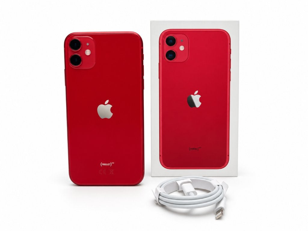 iPhone 11, 128GB, Rood kleur, Nieuwe Batterij, Telecommunicatie, 128 GB, Refurbished, Zonder simlock, Rood
