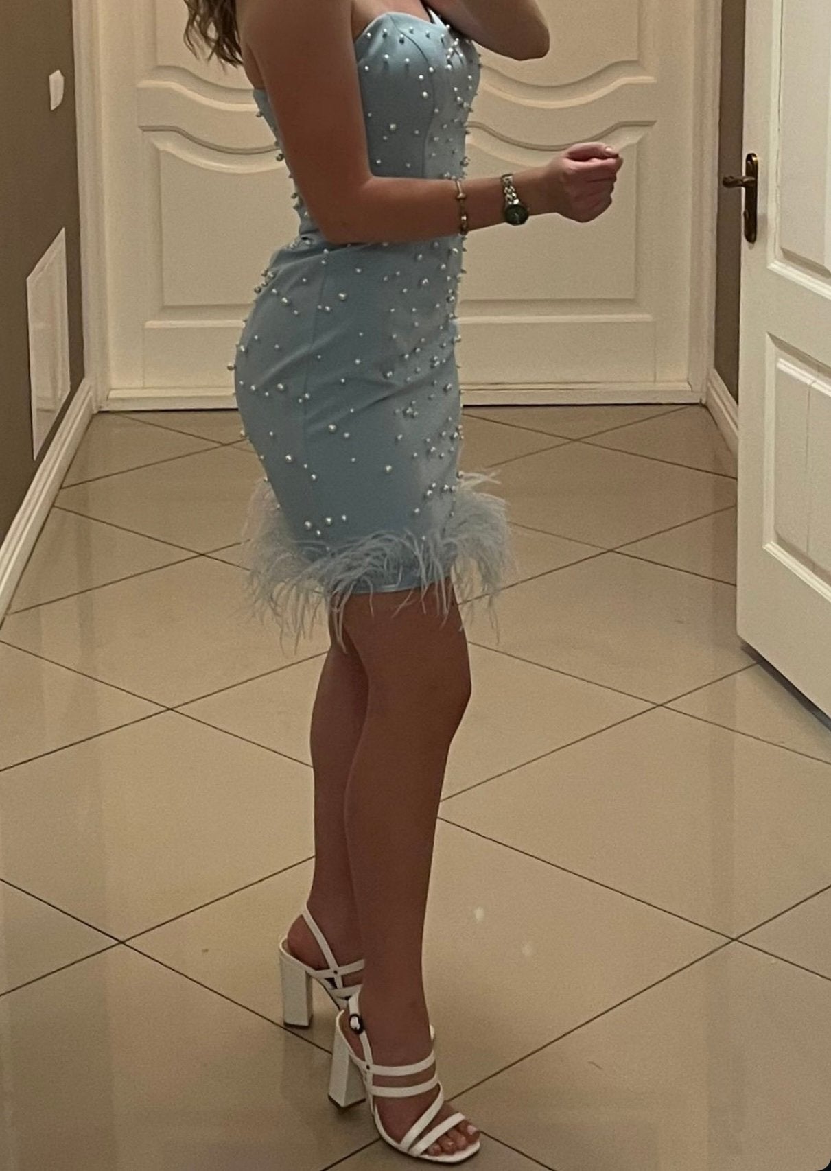 Robe d'événement., Envoi, Comme neuf, Taille 38/40 (M), Bleu