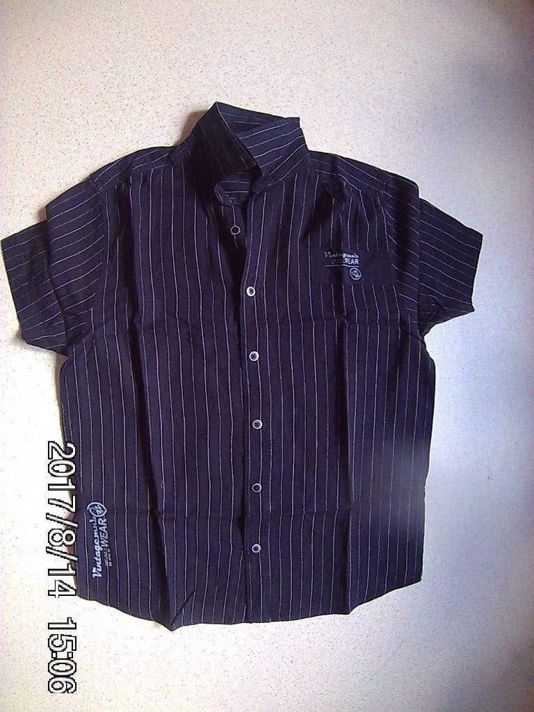 zwart hemd korte mouwen Vintage wear jongen 134, Enlèvement ou Envoi, Comme neuf, Garçon