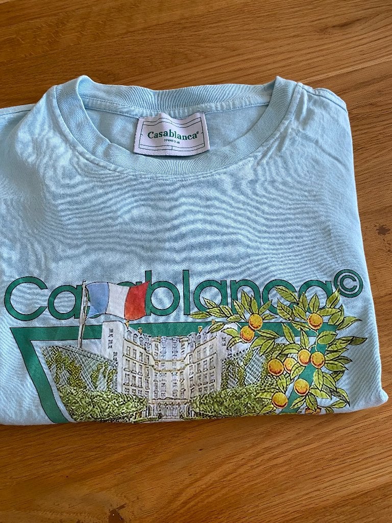 T-Shirt Casablanca - Taille L, Ophalen, Blauw, Zo goed als nieuw, Maat 52/54 (L)