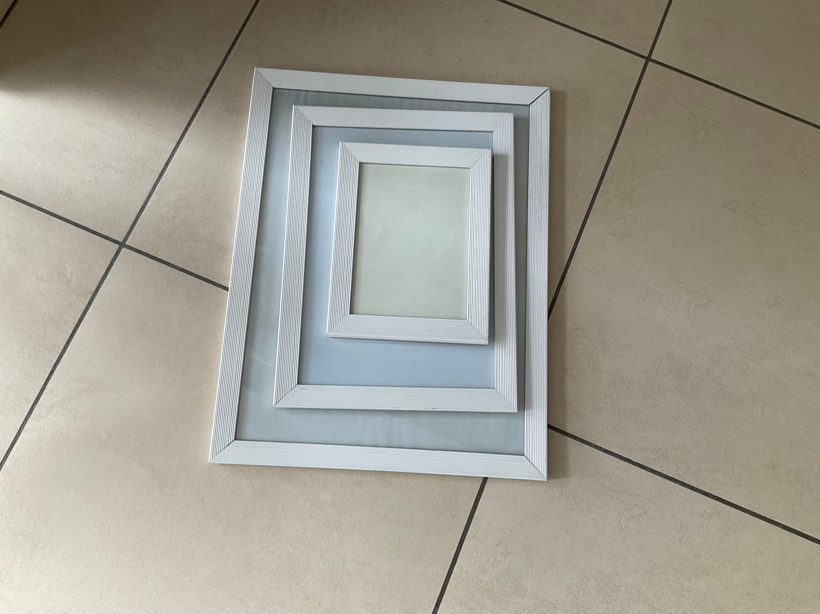 3 witte houten kaders, Ophalen of Verzenden, Zo goed als nieuw