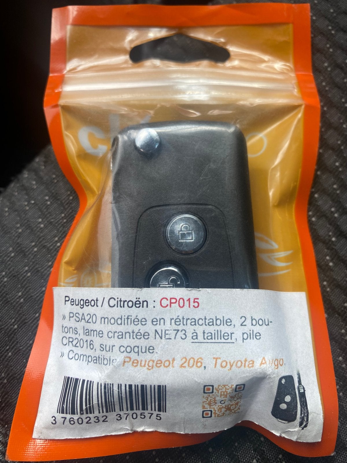 Shell en afstandsbediening voor Peugeot 206 en andere..., Auto diversen, Carkits, Ophalen, Nieuw