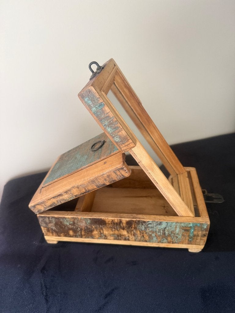 Vintage houten scheerkistjes, Ophalen