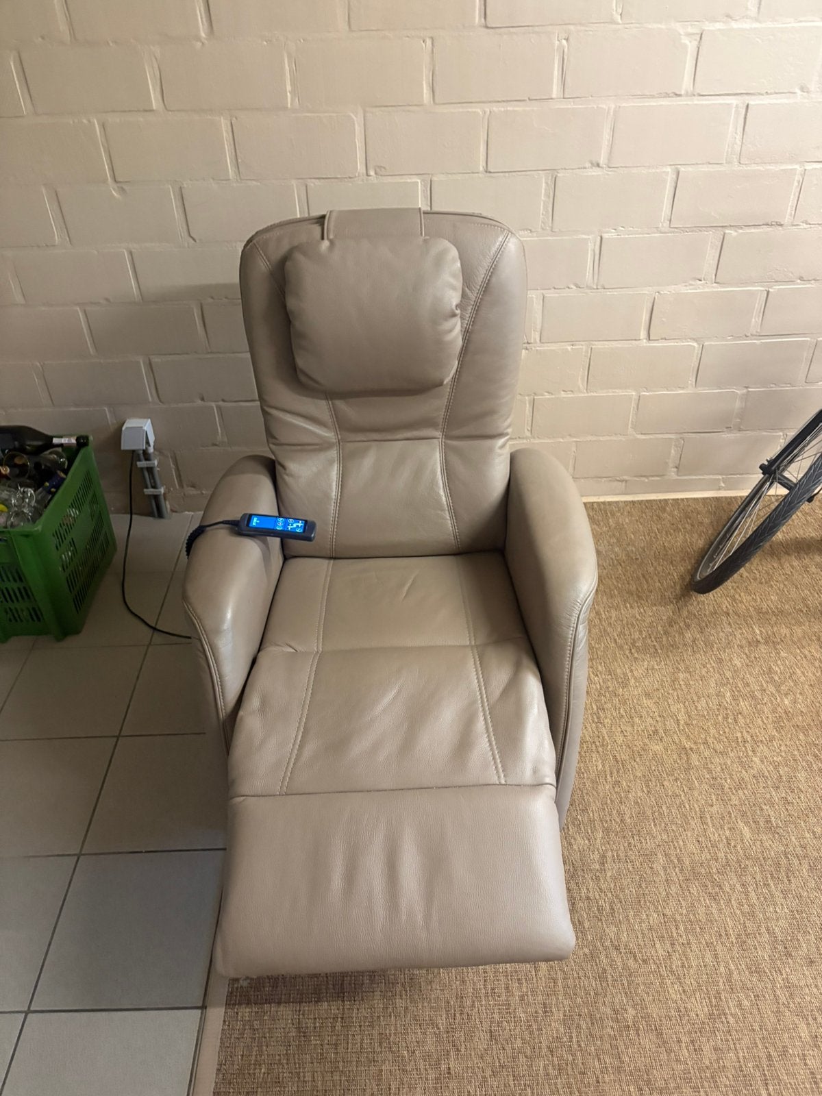 Himolla Relaxfauteuil Deluxe, Huis en Inrichting, Ophalen, Eenpersoons, Leer, Zo goed als nieuw