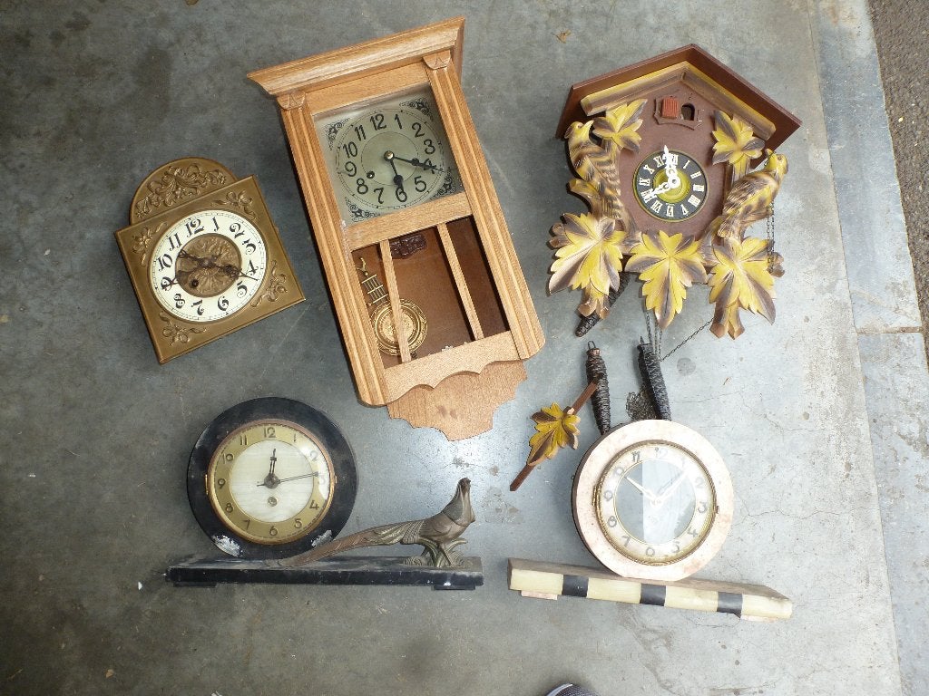 lot de 5 horloges anciennes (pour pièces), Enlèvement
