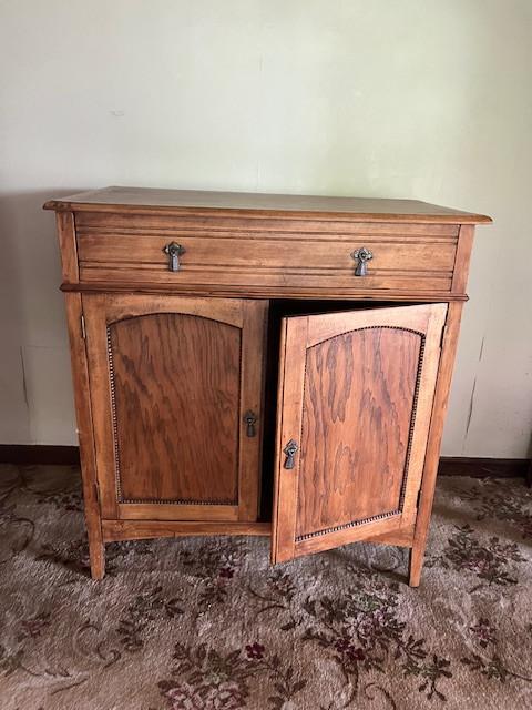 Compacte houten barkast/dressoir met verborgen compartiment, Antiek en Kunst, Ophalen