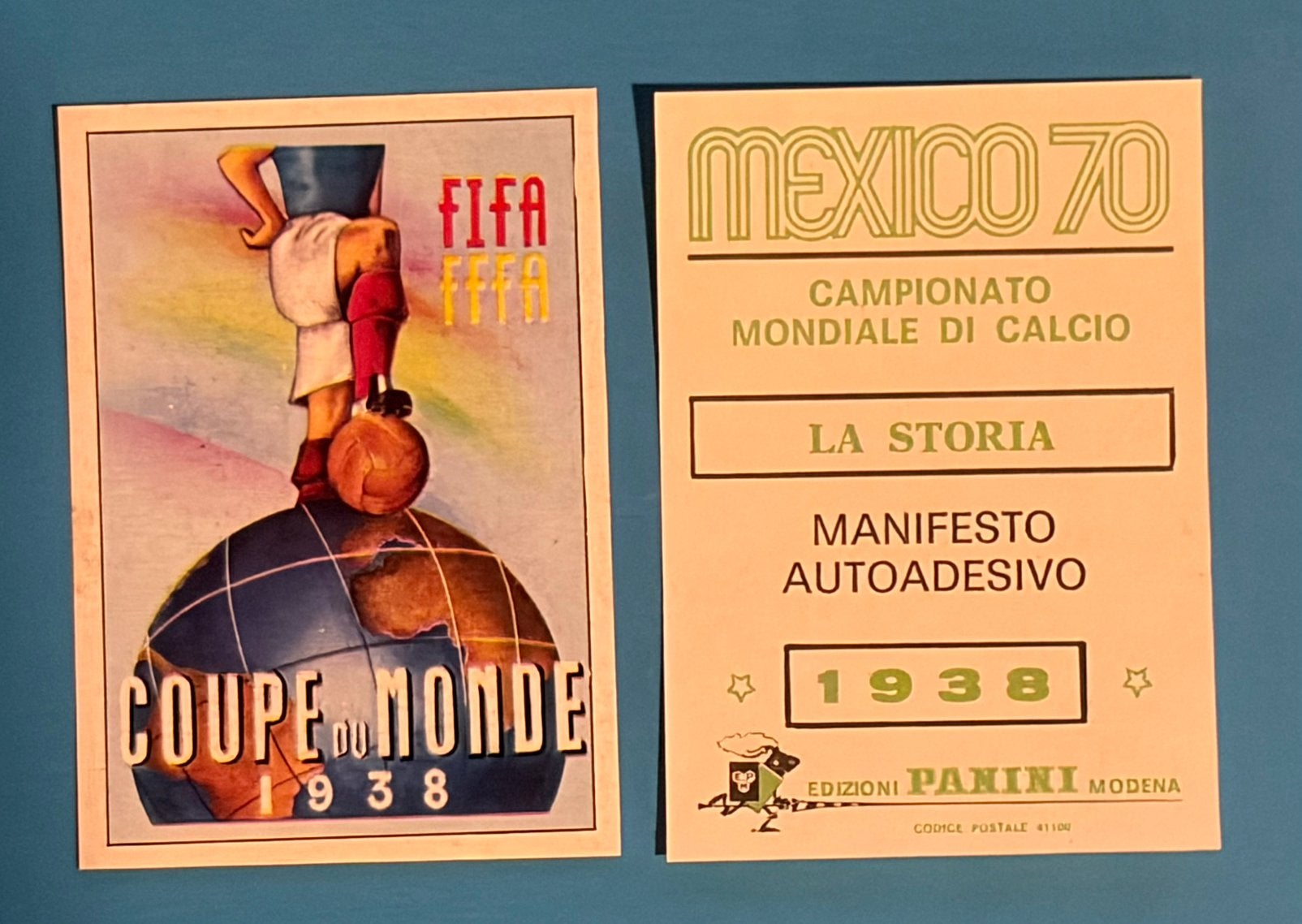 Affiche Panini Mexico 70, France 1938, édition italienne, Enlèvement ou Envoi, Neuf, Autocollant