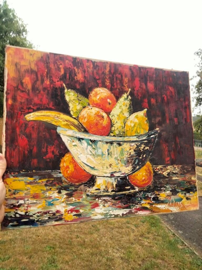 Olieverf schilderij kunst stilleven Gesigneerd Eggers, Ophalen of Verzenden