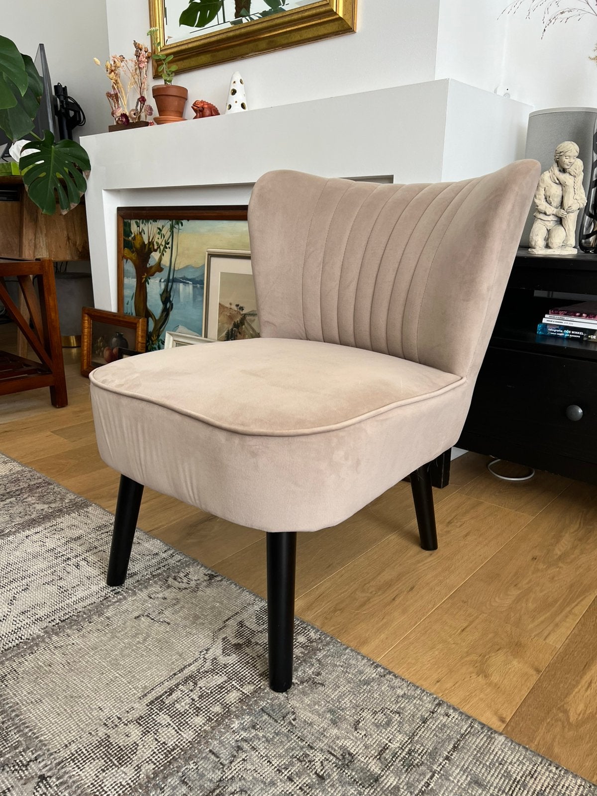 Set velours cocktailzeteltjes in nieuwe staat, Huis en Inrichting, Fauteuils, Ophalen, Zo goed als nieuw