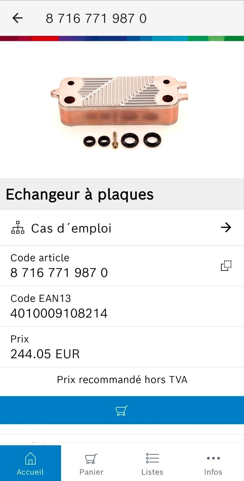 Bosch/Junkers échangeur à plaque (100% neuf), Ophalen of Verzenden, Nieuw