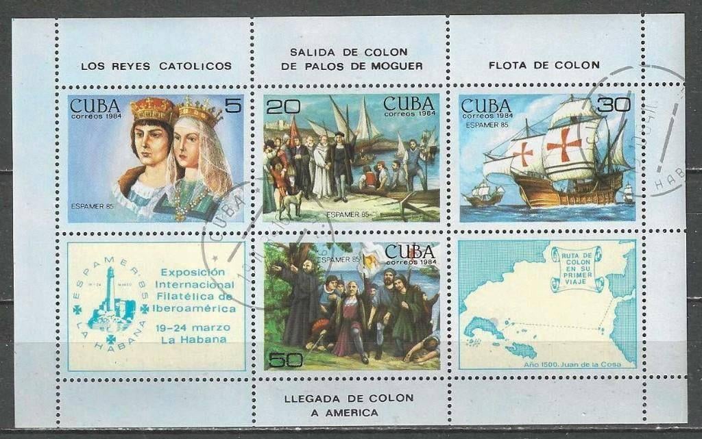 Cuba 1984 - Yvert blok 85 - Postzegeltentoonstelling (ST), Verzenden, Gestempeld