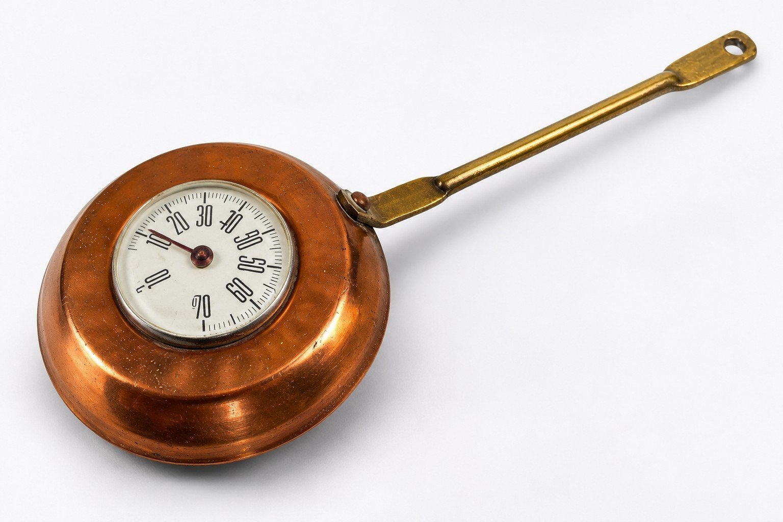 Vintage Koperen Thermometer Decoratief Steelpannetje (Werkt), Enlèvement ou Envoi, Cuivre