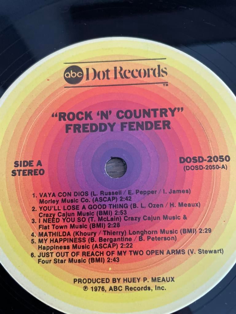 LP Rock 'N' Country » du légendaire Freddy Fender, Enlèvement ou Envoi, Comme neuf