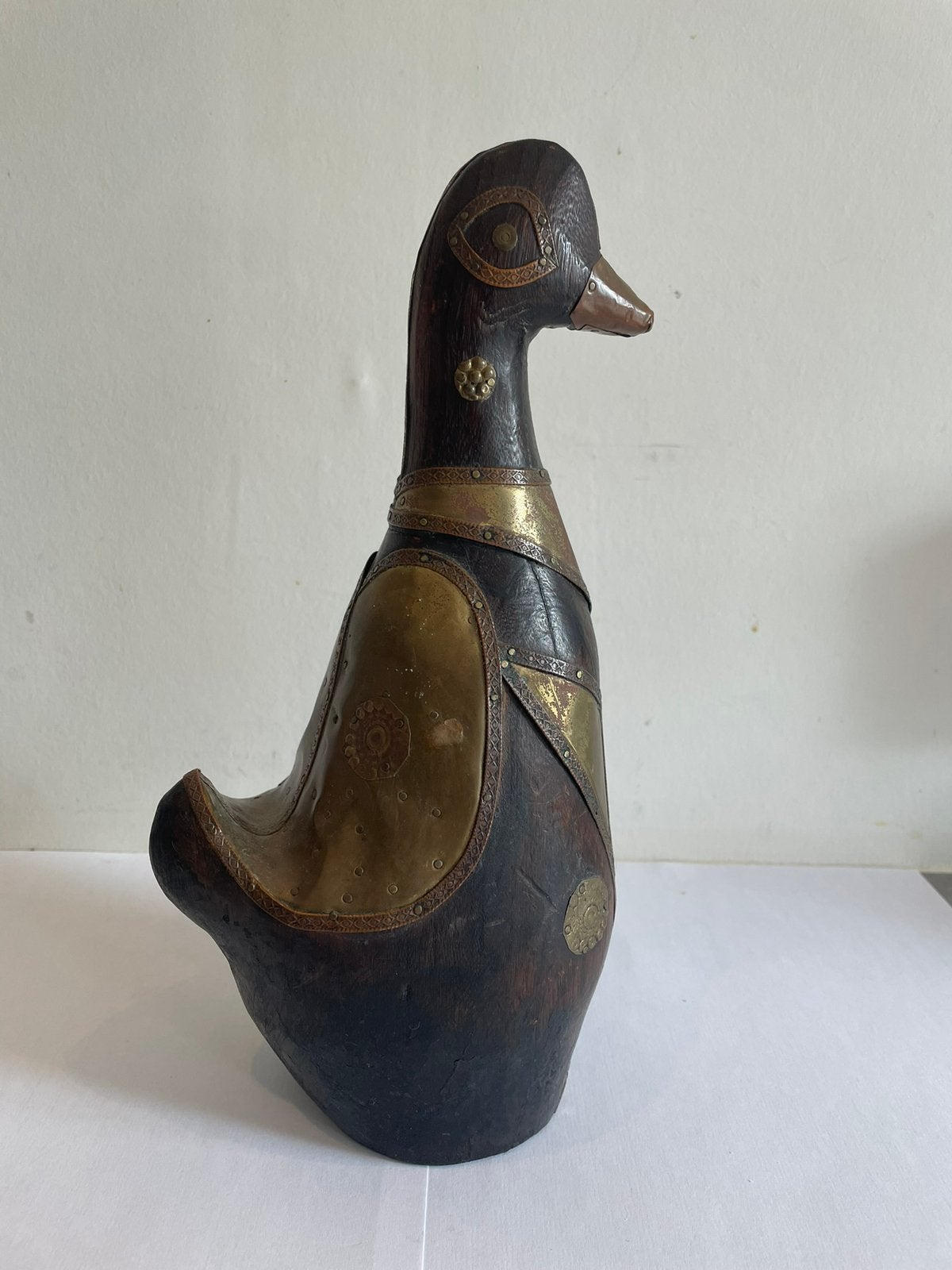 Houten eend, Ophalen, Houtsnijwerk, 20 - 50 cm, Hout