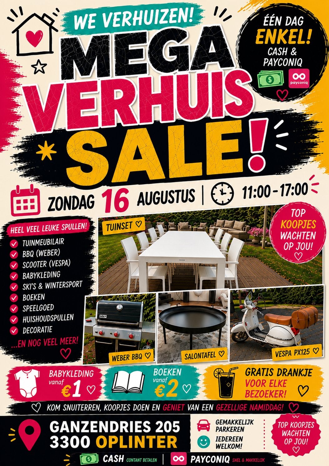 MEGA VERHUIS SALE!!, Ophalen, Zo goed als nieuw