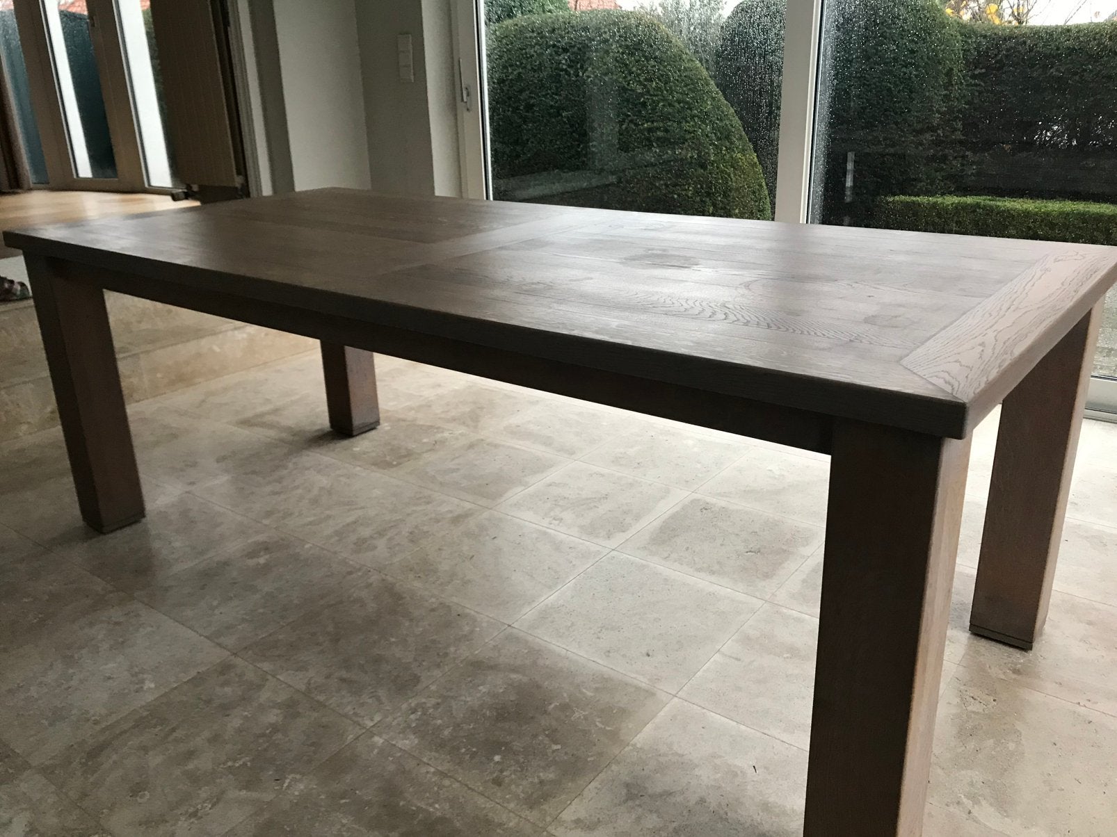 Table de salle à manger moderne en chêne massif, Maison & Meubles, Tables | Tables à manger, Enlèvement, Comme neuf