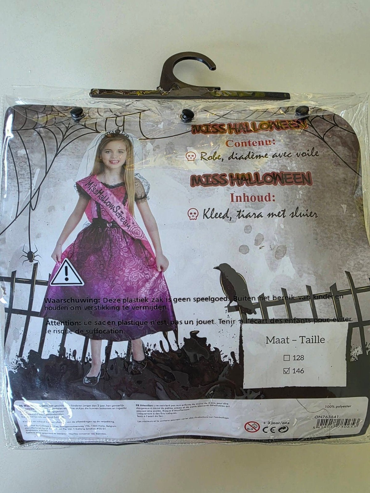 Verkleedjurk Miss Halloween met tiara
Maat: 146
Merk: Miss H, Ophalen of Verzenden