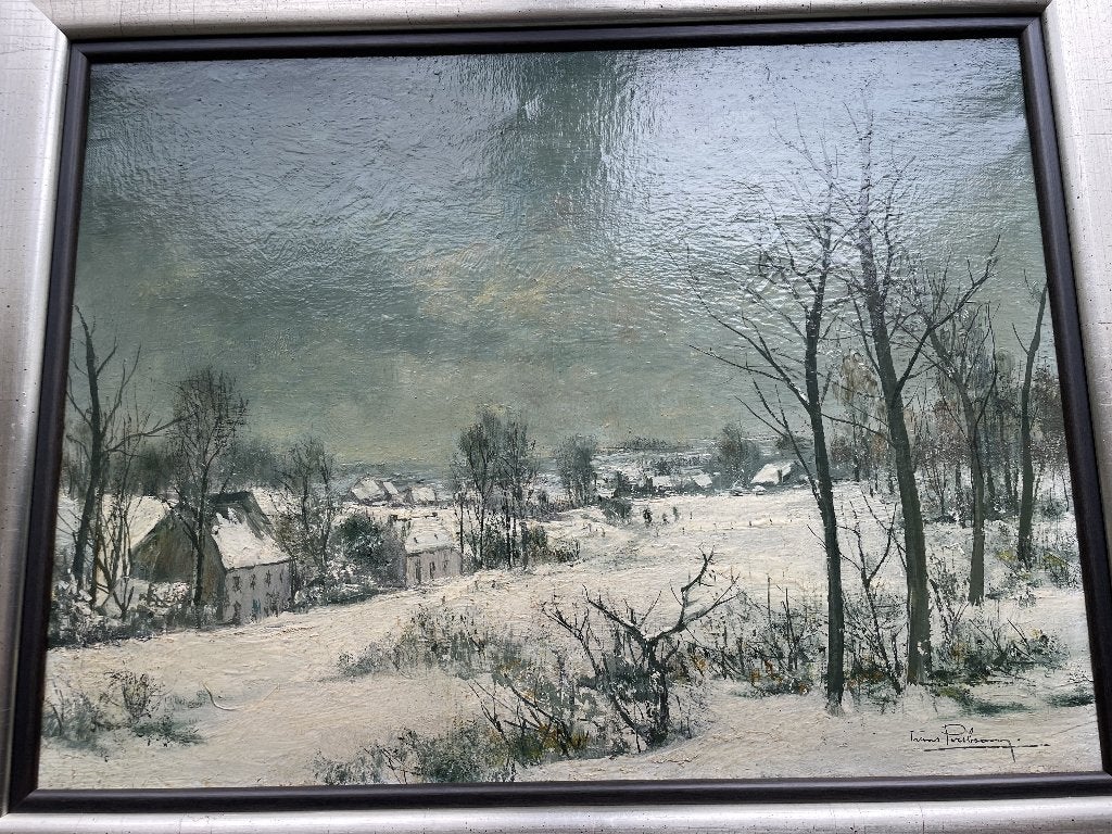 schilderij, Ophalen, Gesigneerd, Landschap, Doek