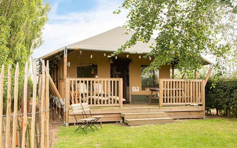 Glampingtent te koop, Caravans en Kamperen, Tenten, meer dan 6, Gebruikt, Ophalen