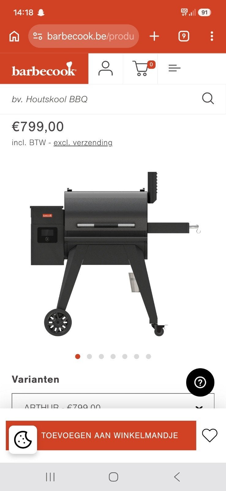 Barbecook pellet, Ophalen