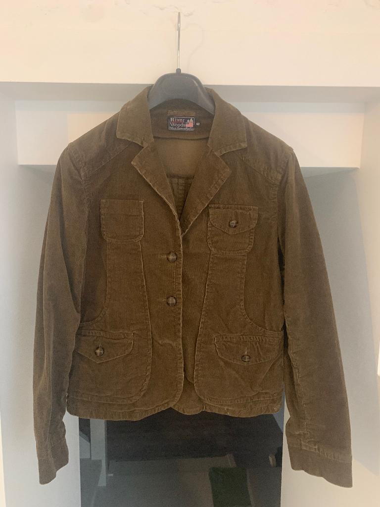 River Woods ribfluweel bruin jasje blazer dames, Maat 38/40 (M), Bruin, River Woods, Ophalen of Verzenden