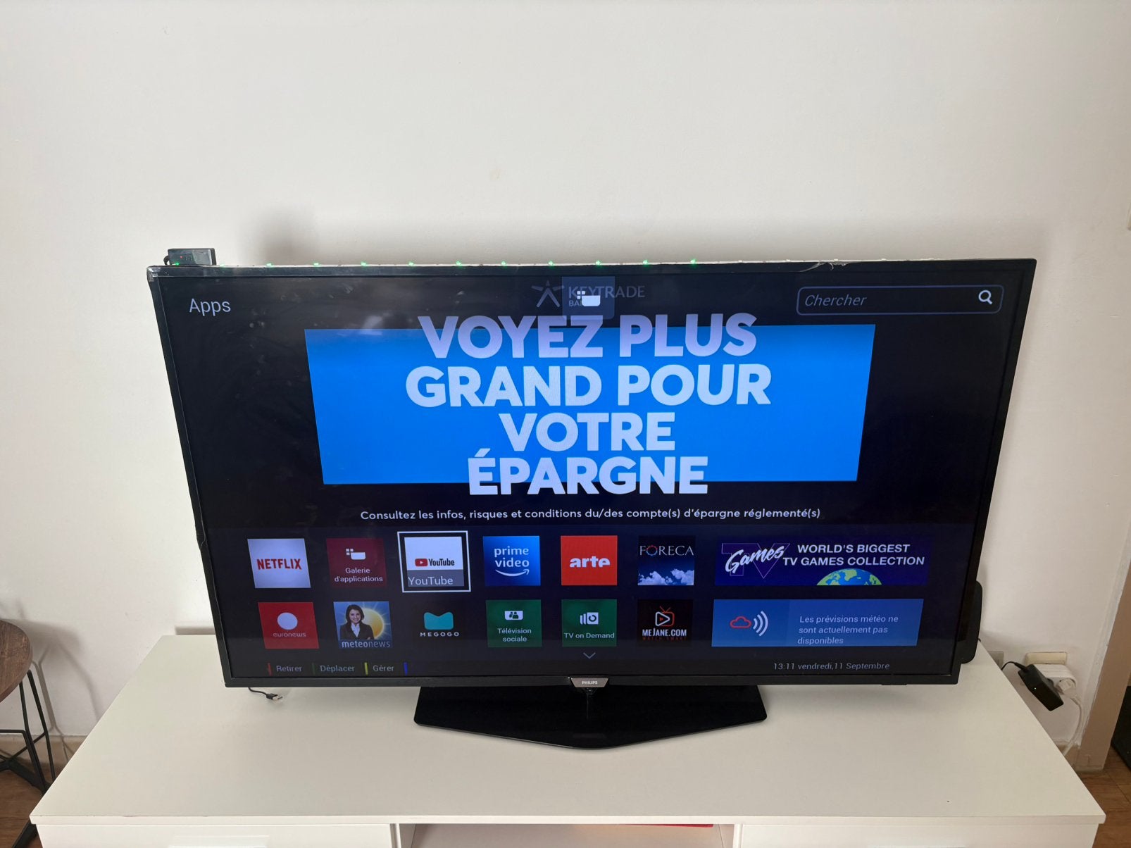 Philips Smart TV 55" te koop, Ophalen, Zo goed als nieuw, Philips, Smart TV