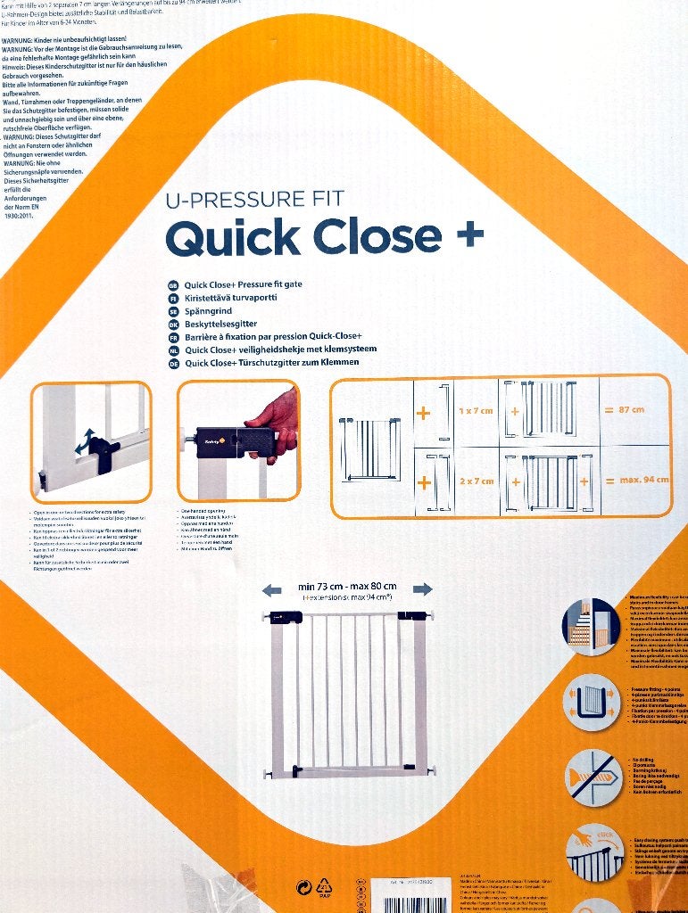 Barrière de sécurité enfant avec 1 extension, Enlèvement, Comme neuf, Métal ou Fer, Barrière de sécurité