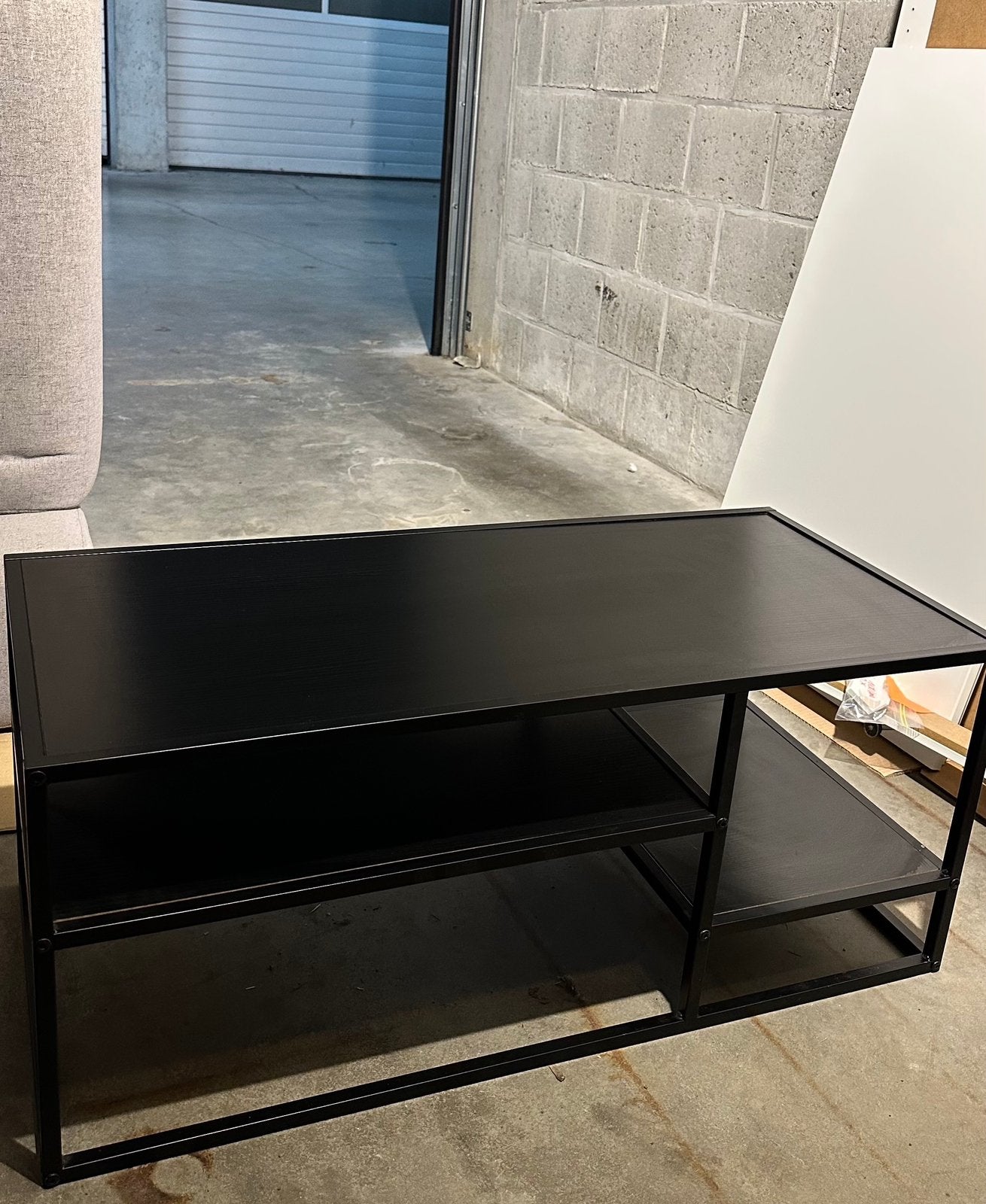 Salontafel voor de woonkamer in zwart en metaal, Ophalen, Zo goed als nieuw, Metaal