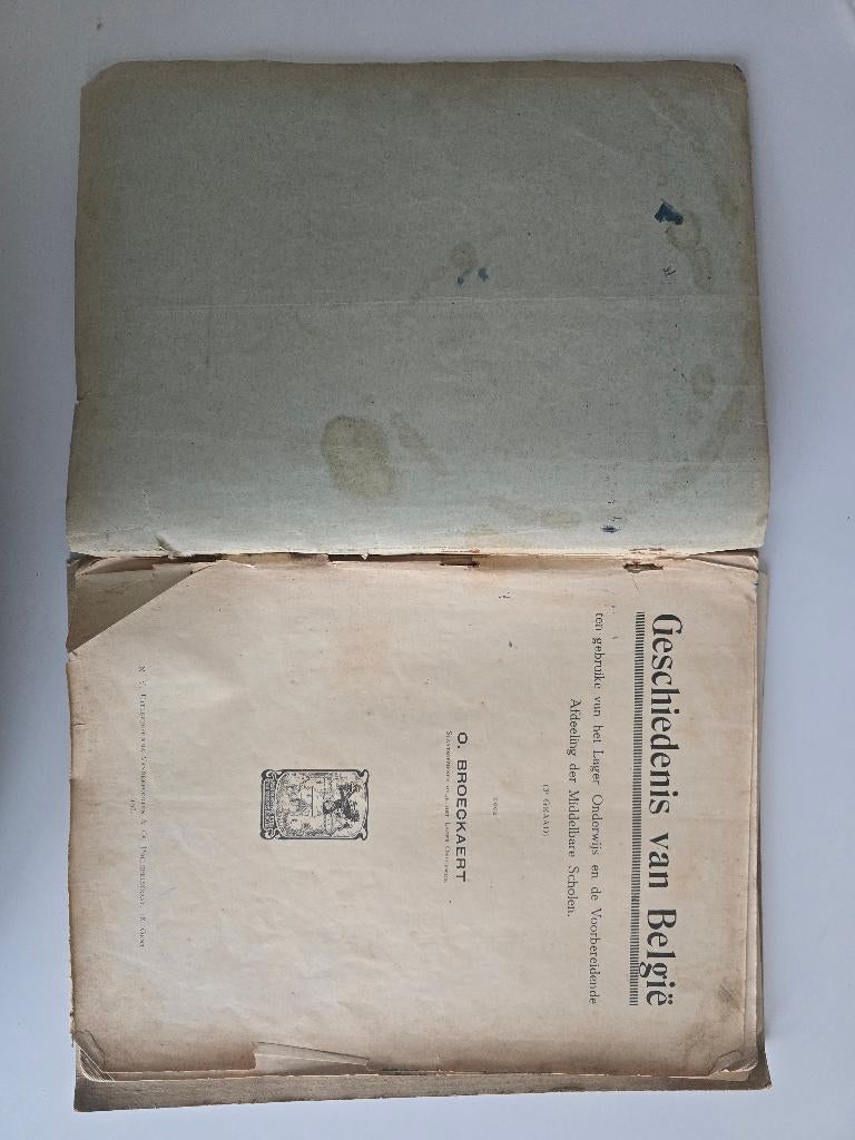 OUDE GESCHIEDENIS BOEK 1934 VAN BELGIË en andere boeken, Ophalen