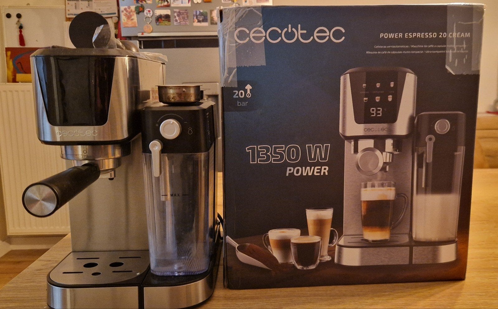 koffiemachine expresso, Café moulu, Machine à espresso, Réservoir d'eau amovible, 1 tasse