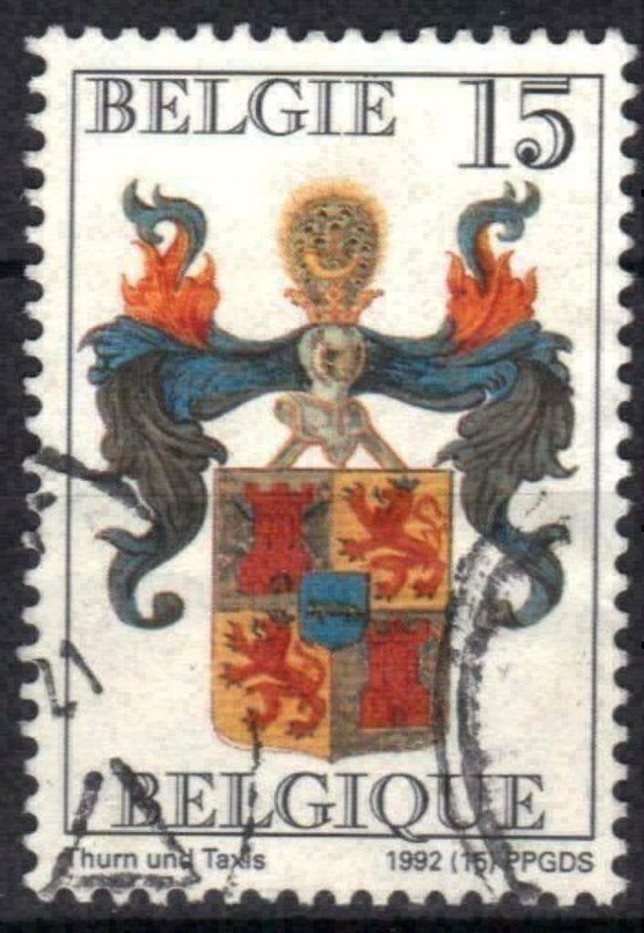 Belgique 1992 - Yvert/OBP 2483 - Thurn et Tassis - Arme (ST), Timbres & Monnaies, Timbres | Europe | Belgique, Affranchi, Europe