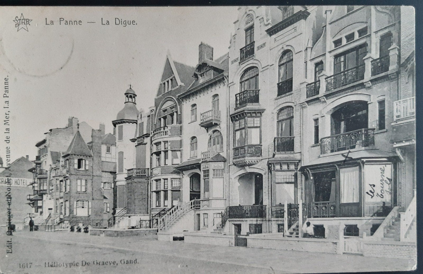 La PANNE La Digue VILLAS front de mer 1920, Collections, Cartes postales | Belgique, Enlèvement ou Envoi