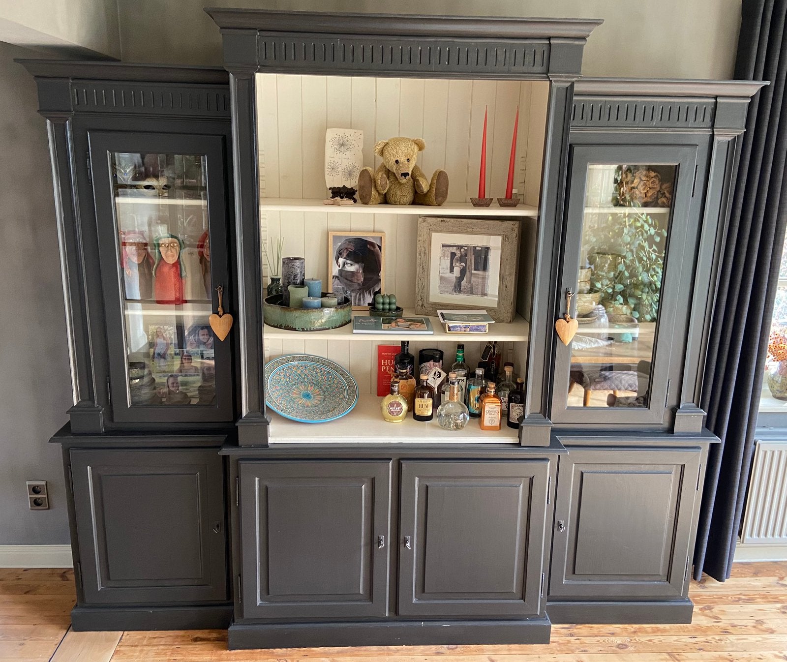 Vitrinekast, Maison & Meubles, Armoires | Buffets, Comme neuf, 200 cm ou plus, 200 cm ou plus, 50 à 75 cm, Avec porte(s), Avec tablette(s)