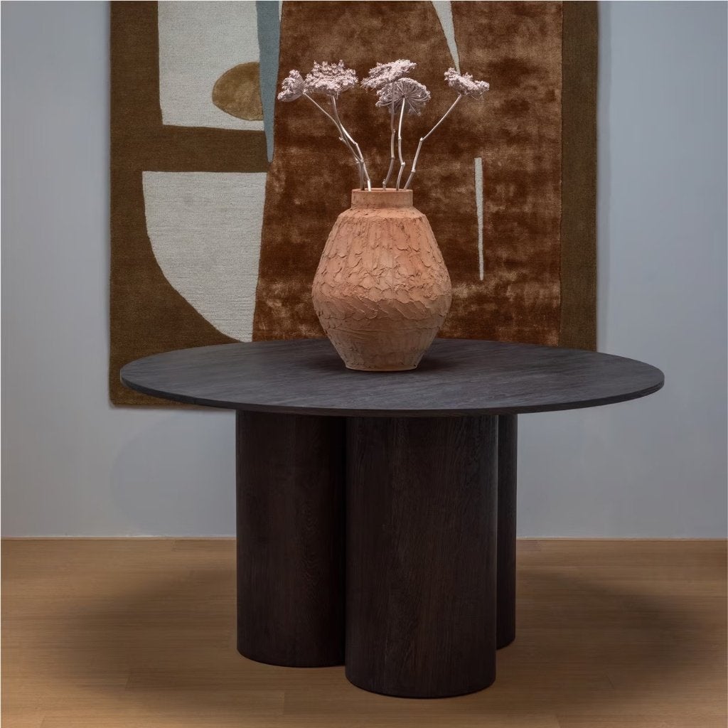 WOOOD Ronde Eettafel Oona MDF 120cm, Huis en Inrichting, Ophalen, Rond, Zo goed als nieuw, Vier personen