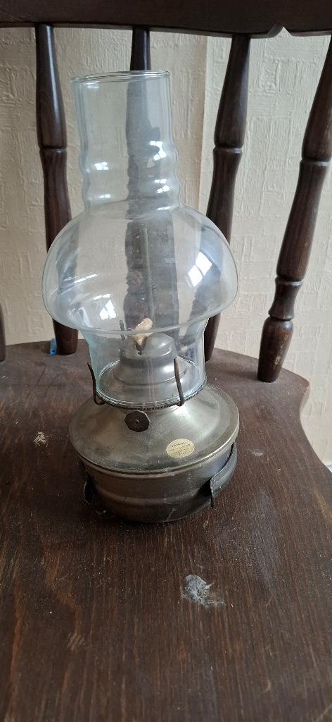 vintage olielamp, Huis en Inrichting, Ophalen, Nieuw, Glas, Vintage