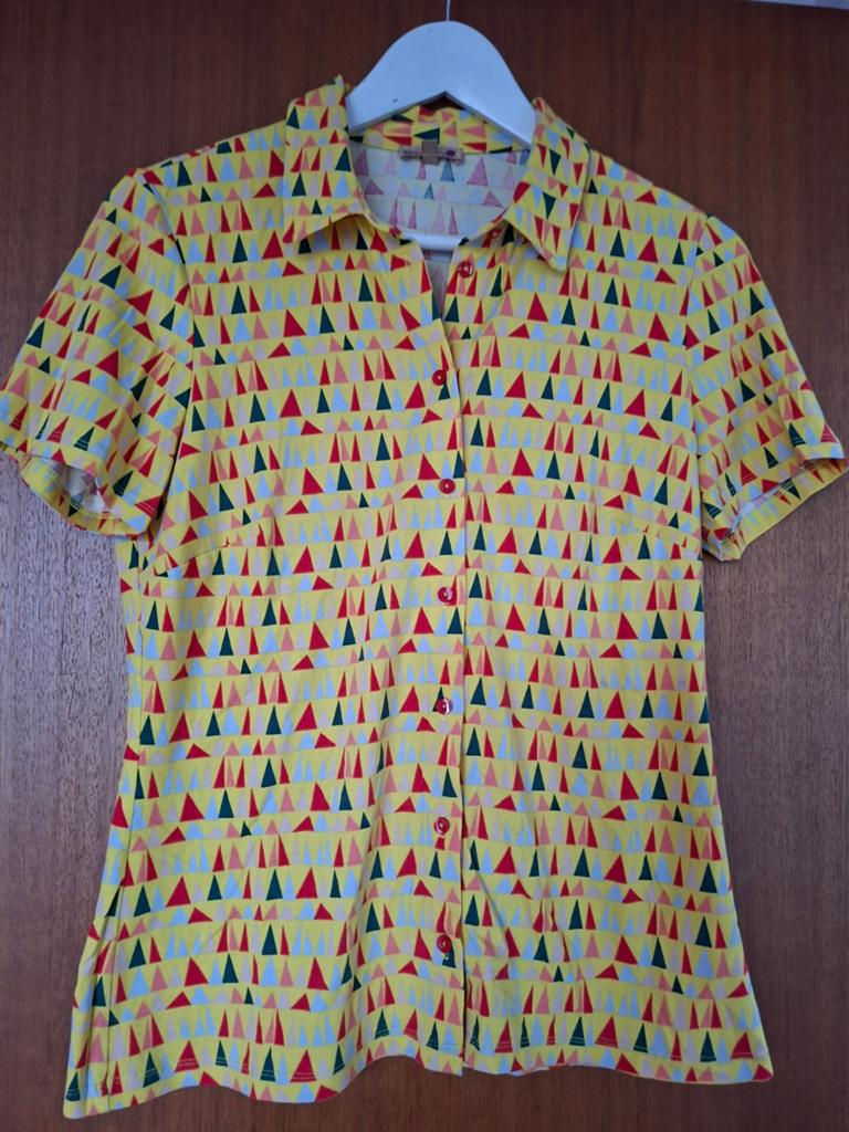 Blouse jaune vintage, Envoi, Taille 42/44 (L), Jaune