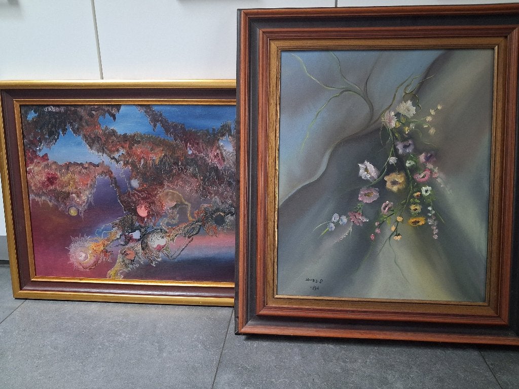 2 peintures signées P.BURY, Antiquités & Art, Enlèvement