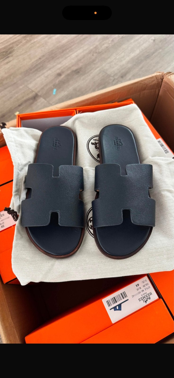 Hermès Izmir Sandalen - Donkerblauw, Vêtements | Hommes, Chaussures, Neuf, Enlèvement ou Envoi, Bleu, Sandales