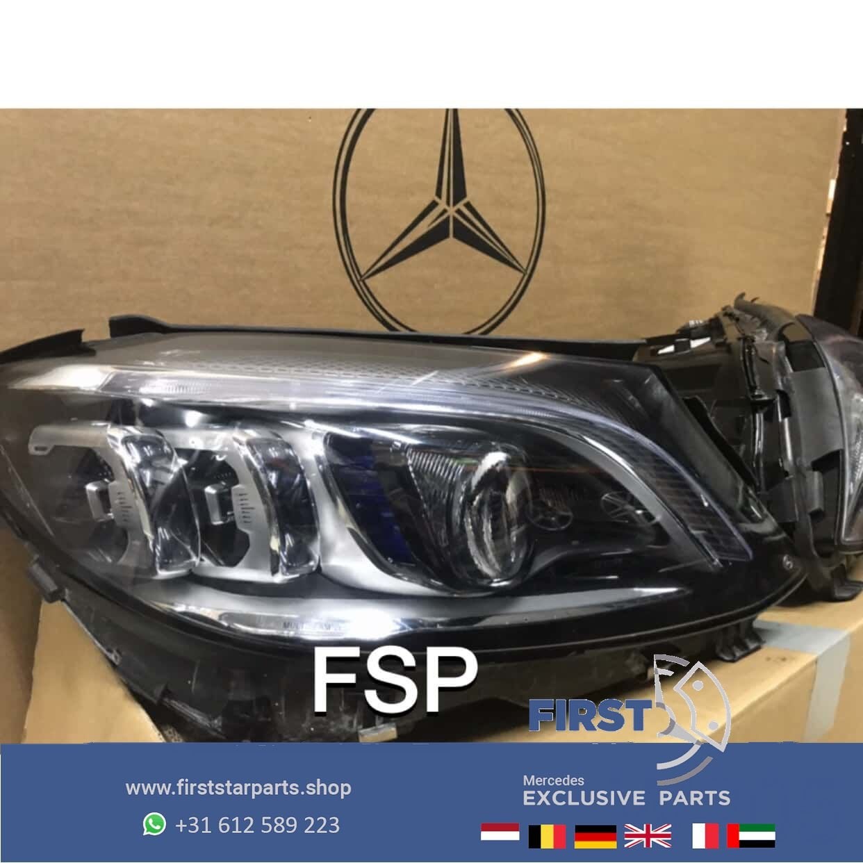W205 LED Multibeam KOPLAMP LINKS Mercedes C Klasse FACELIFT, Gebruikt, -, Ophalen of Verzenden, -