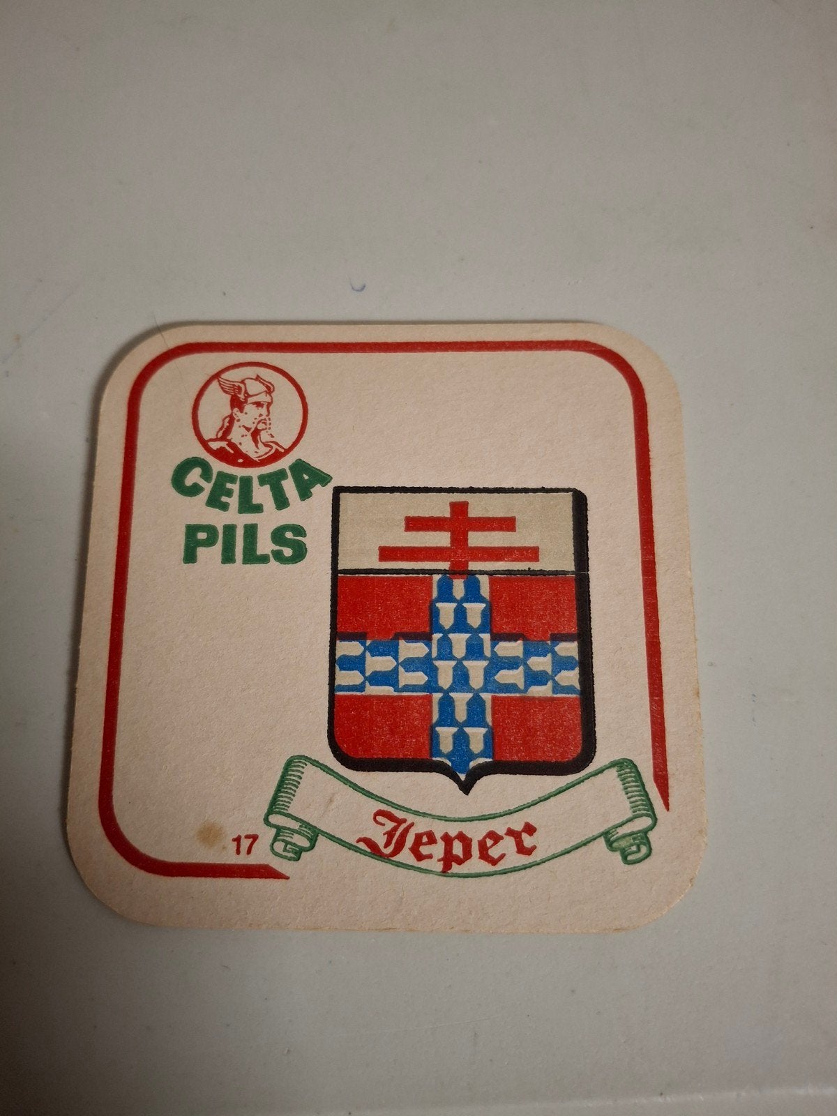oud bierviltje zeldzame nummer 17 celta pils, Collections, Enlèvement ou Envoi