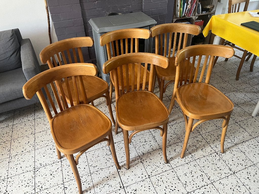 6 chaises Bistrot Baumann ou esprit Baumann, Autres couleurs, Enlèvement, Bois, Cinq, Six Chaises ou plus