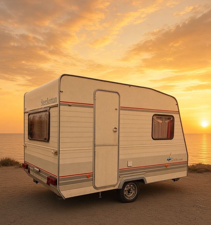 Caravan -750kg van 2002, keuringvrij 🌞 2 tenten., Standaardzit, Tot en met 3, Particulier, 500 - 750 kg