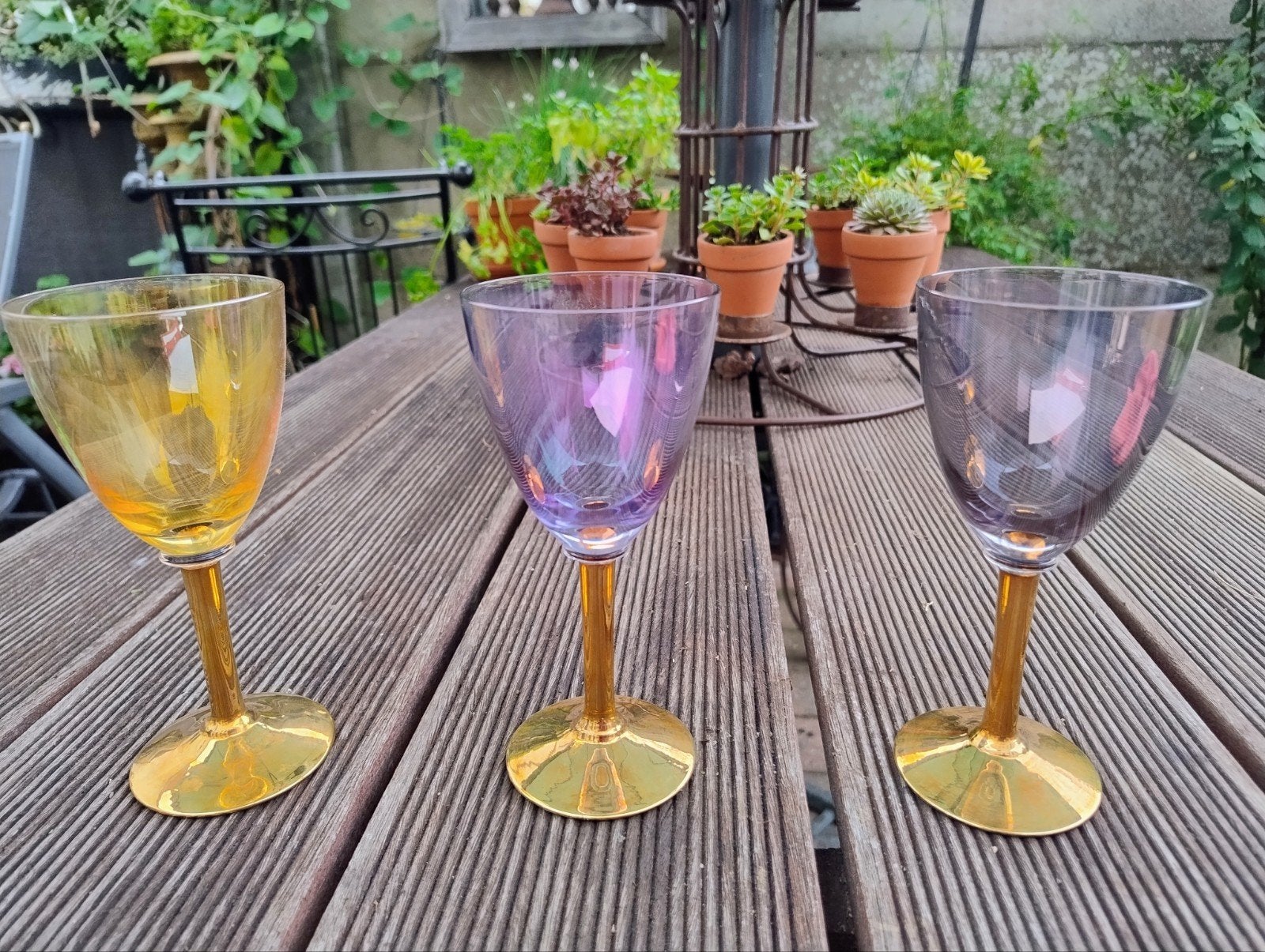 3 vintage kleine wijnglazen, Ophalen of Verzenden