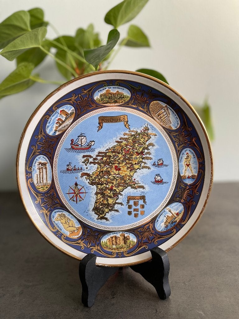 Assiette décorative vintage de Rhodes, Antiquités & Art, Enlèvement