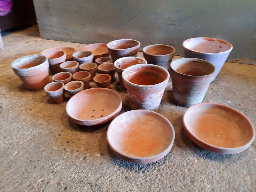 Bloempotten., Tuin en Terras, Ophalen, Gebruikt, Terracotta